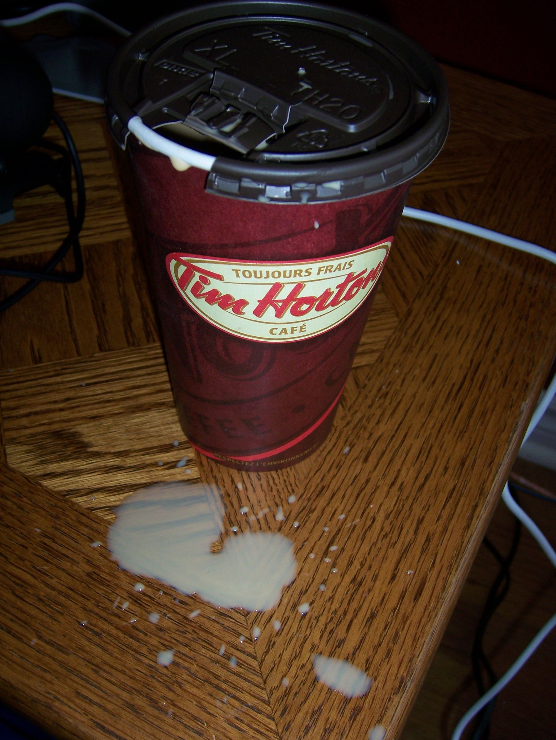 Stop Tim Horton's or Other Coffee "to Go" From Spilling!