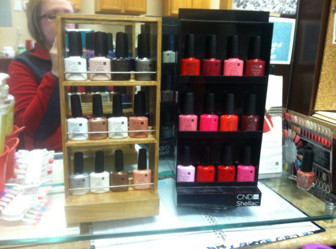 Wood Nail Polish Rack