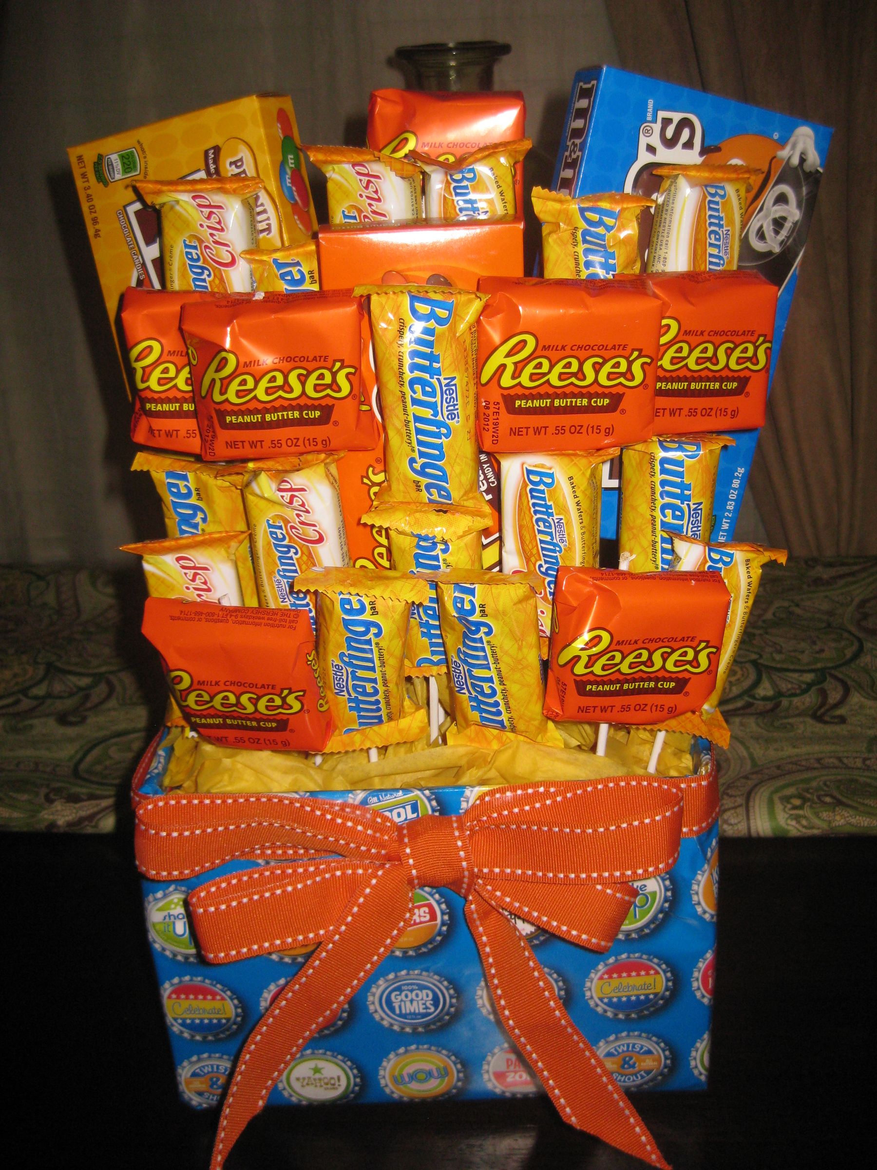 Peanut-Buttery Candy Bouquet