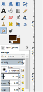 Equip the Smudge Tool and Set the Size As You Wish. (Reccomendation: 160)