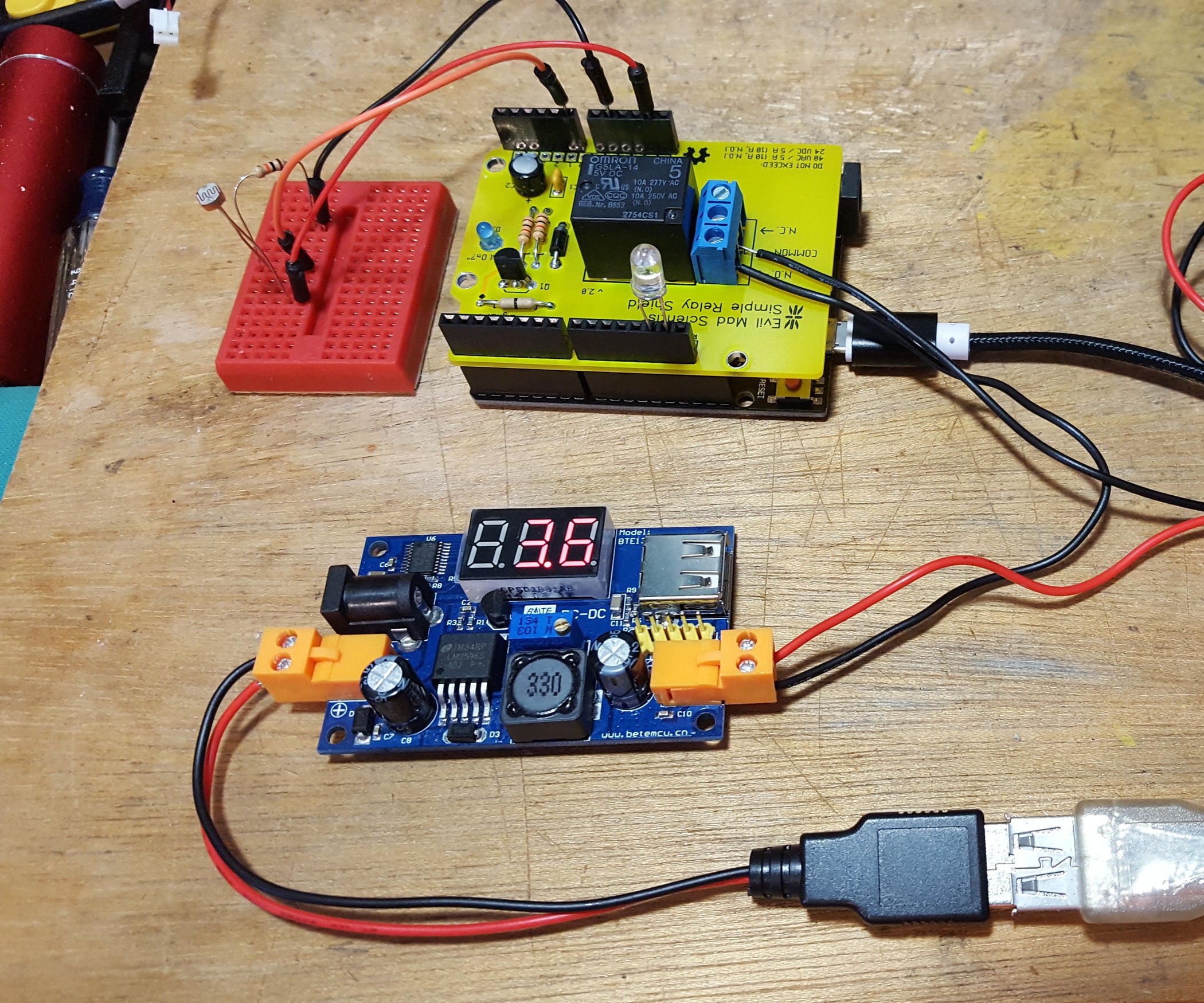 Photosensitive (LDR) & Relay Shield With Visuino 7 Steps (with