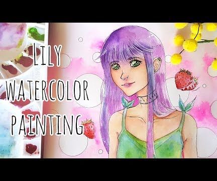 Lily Watercolor Painting.
