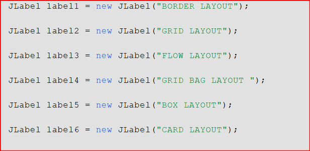 Exploring Java Layouts: From Border to Card