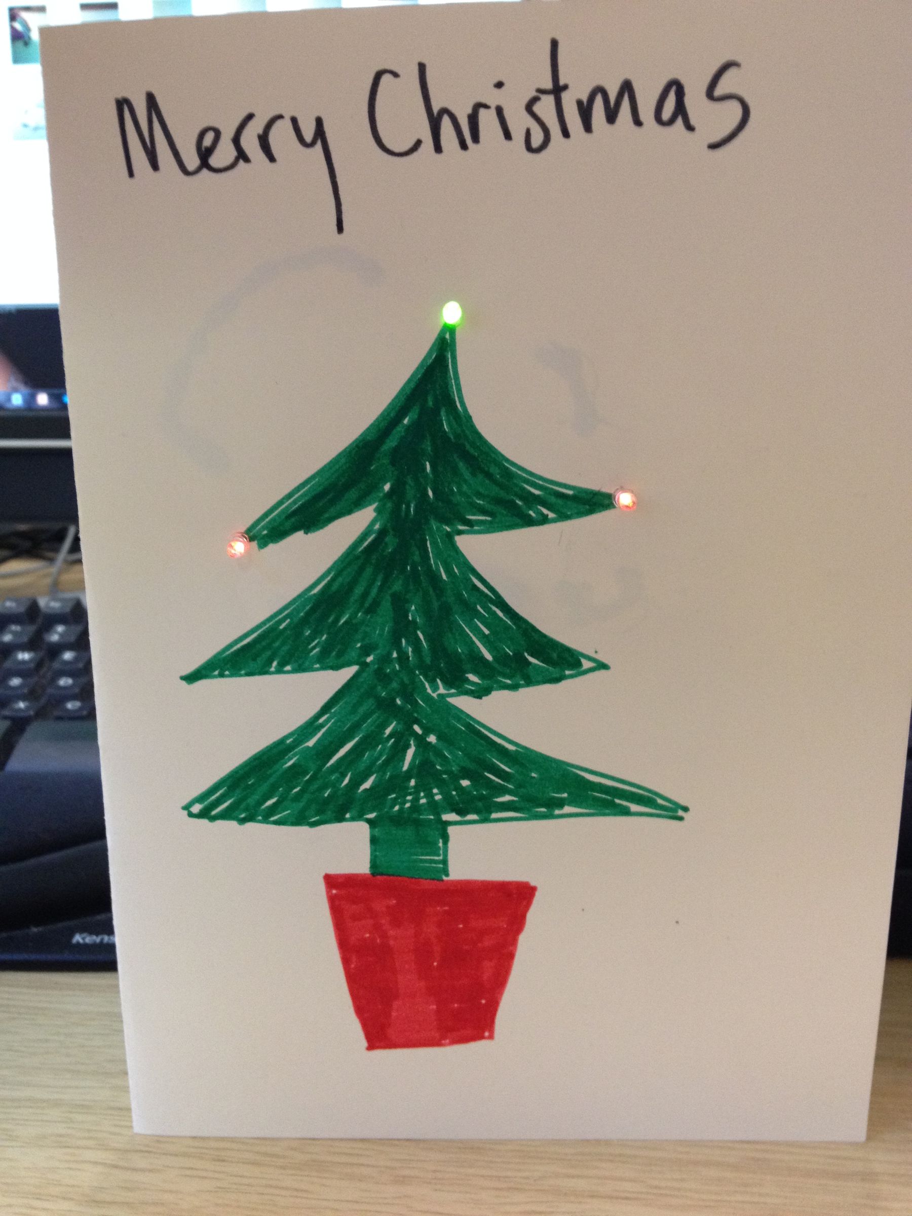 Festive Electronic Greeting Cards Using Conductive Paint 3 Steps