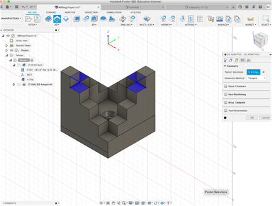 Set Up Toolpath for Square Shape