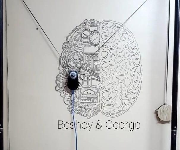 Wall Drawing Machine Using Tripod and Polargraph
