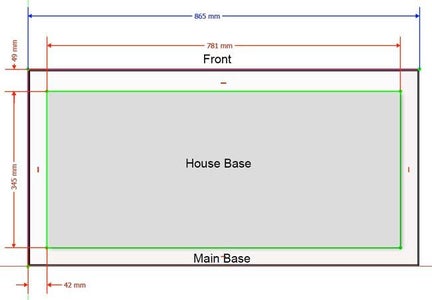 Doll's House Construction Base & Rear Panel
