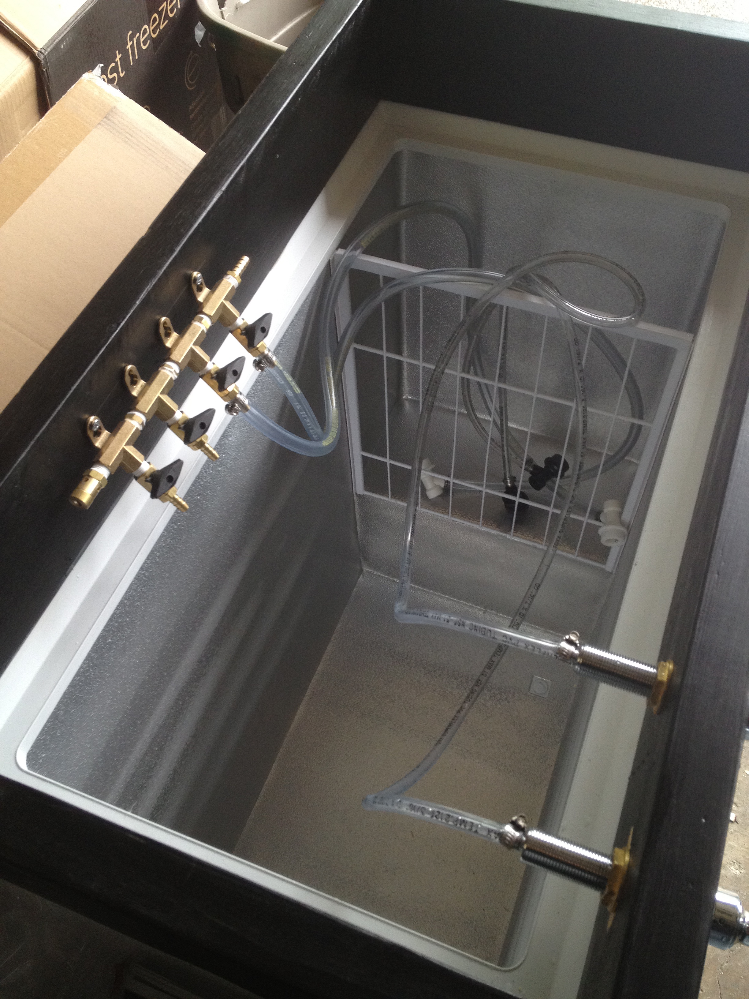 Chest Freezer Kegerator/Keezer and Building Cornhole Boards in the