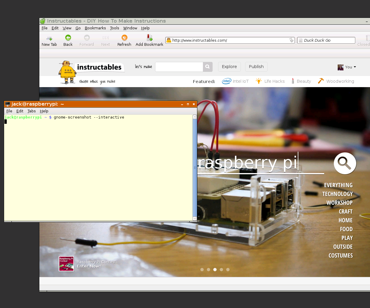 Simple Fast GUI for RaspberryPi
