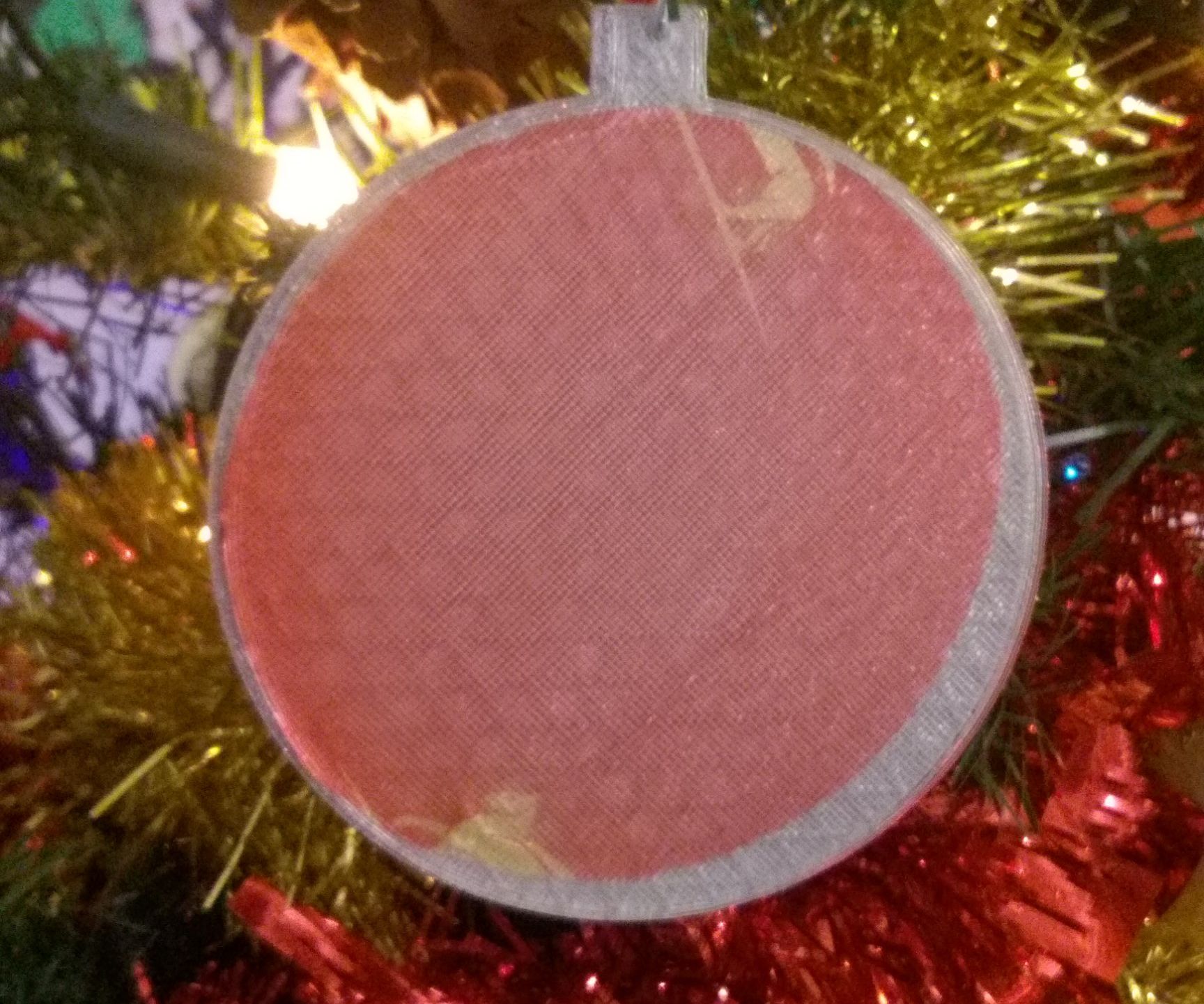 3D Printed Christmas Decoration: Two Colours + Encapsulated Foil!
