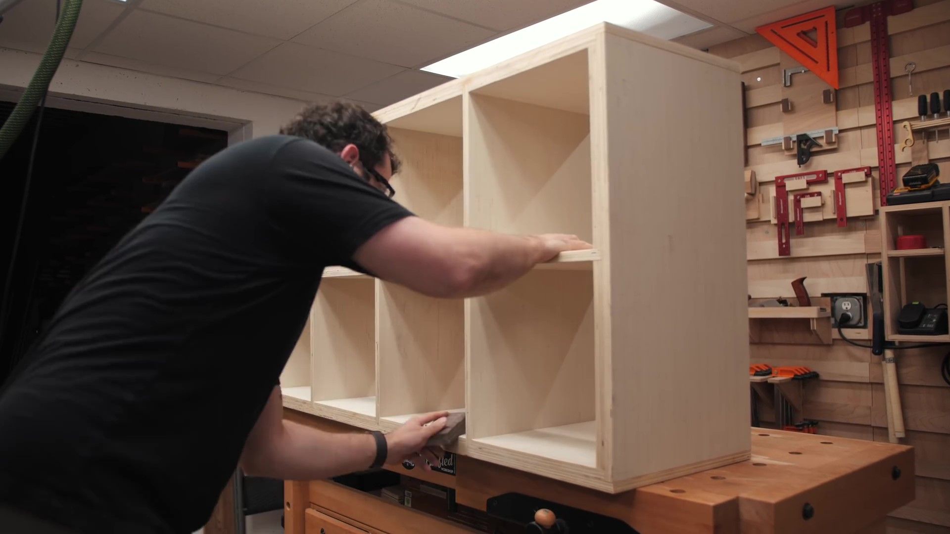 How to Build a DIY Plywood Media Console // Limited Tools Build 11