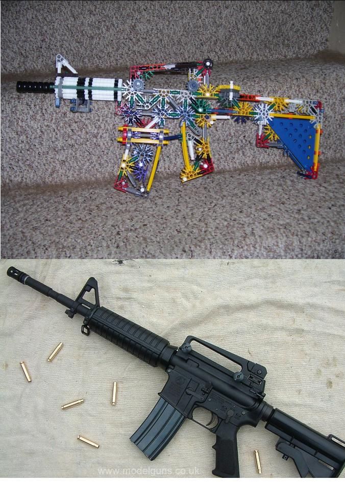 Working Knex M4 Carbine Model (not Full Scale, RBG)