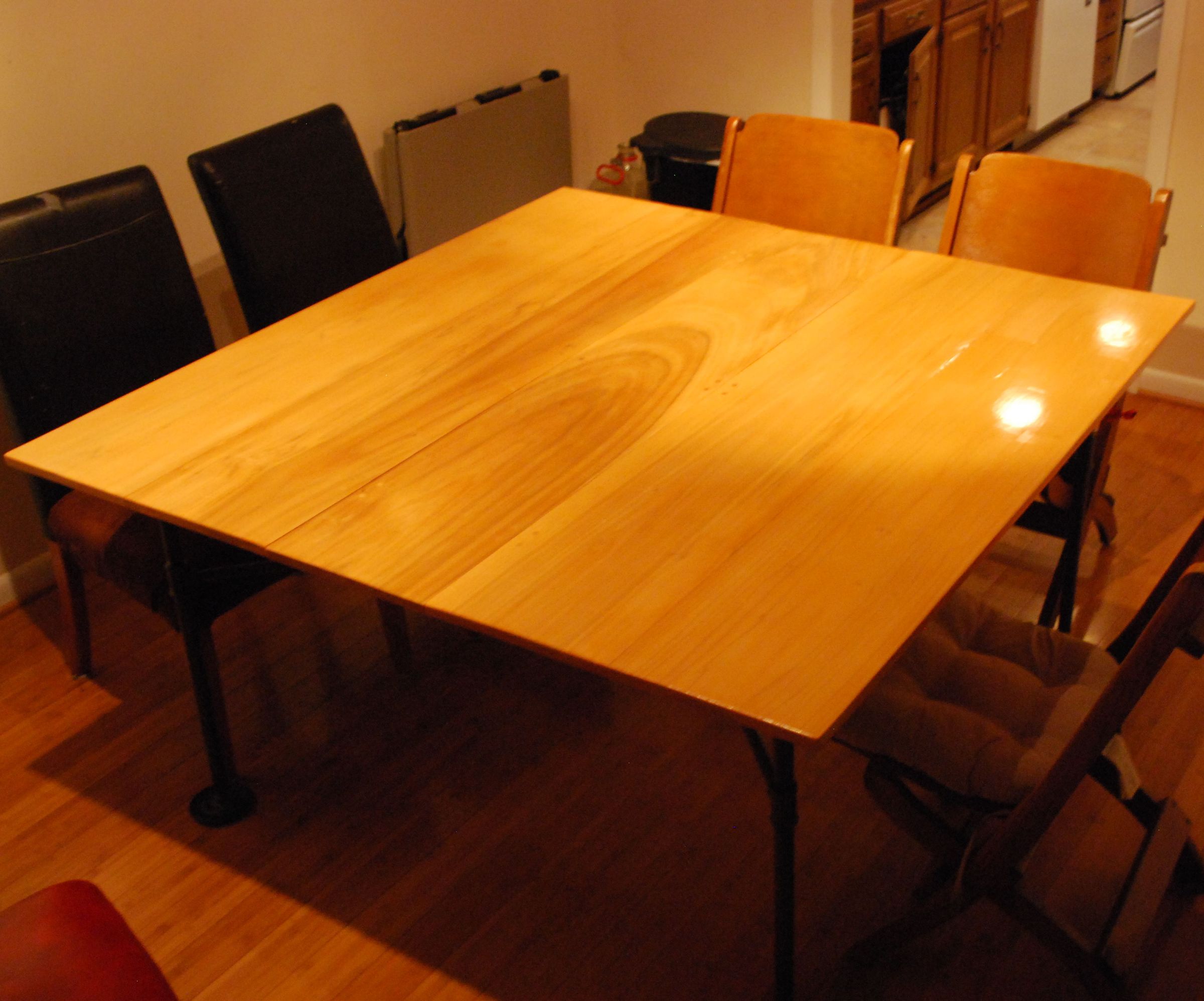 Iron-leg Poplar Dining Table