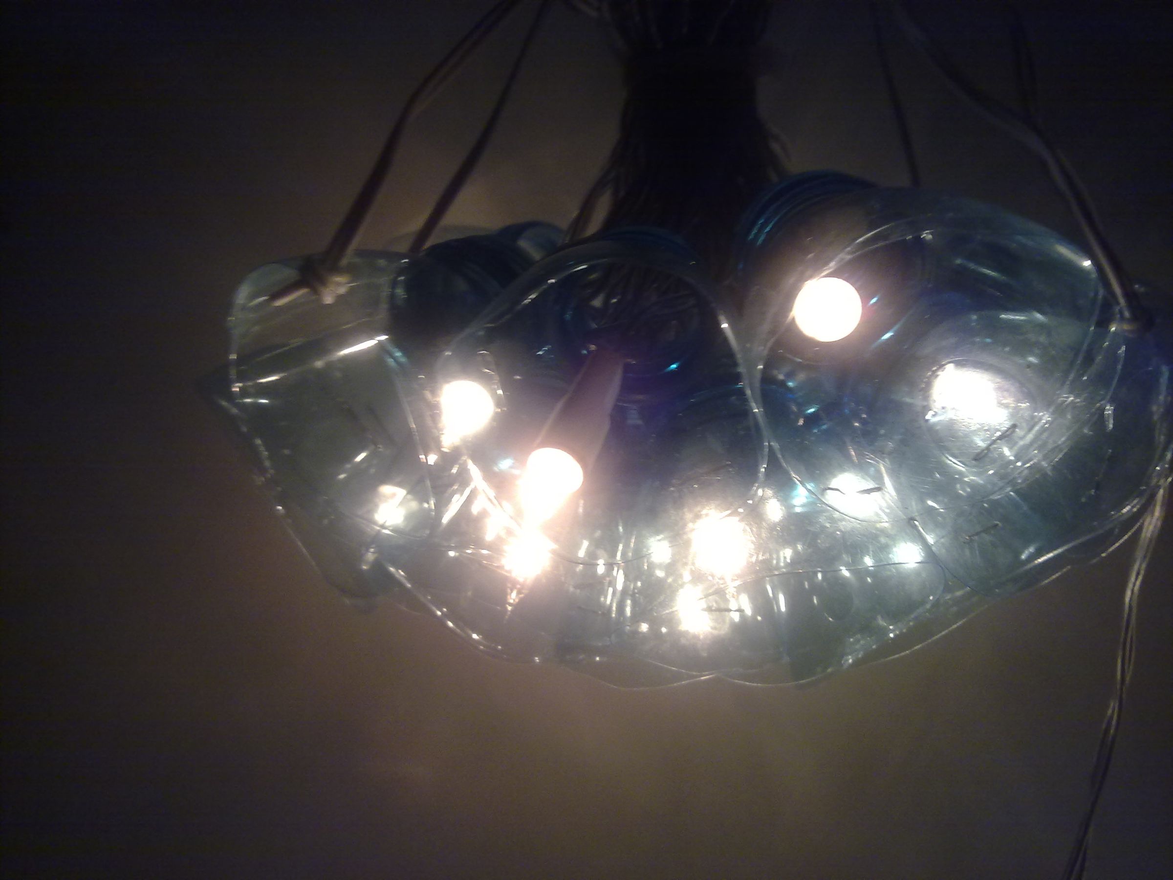 Ceiling Lamp With Water Bottles