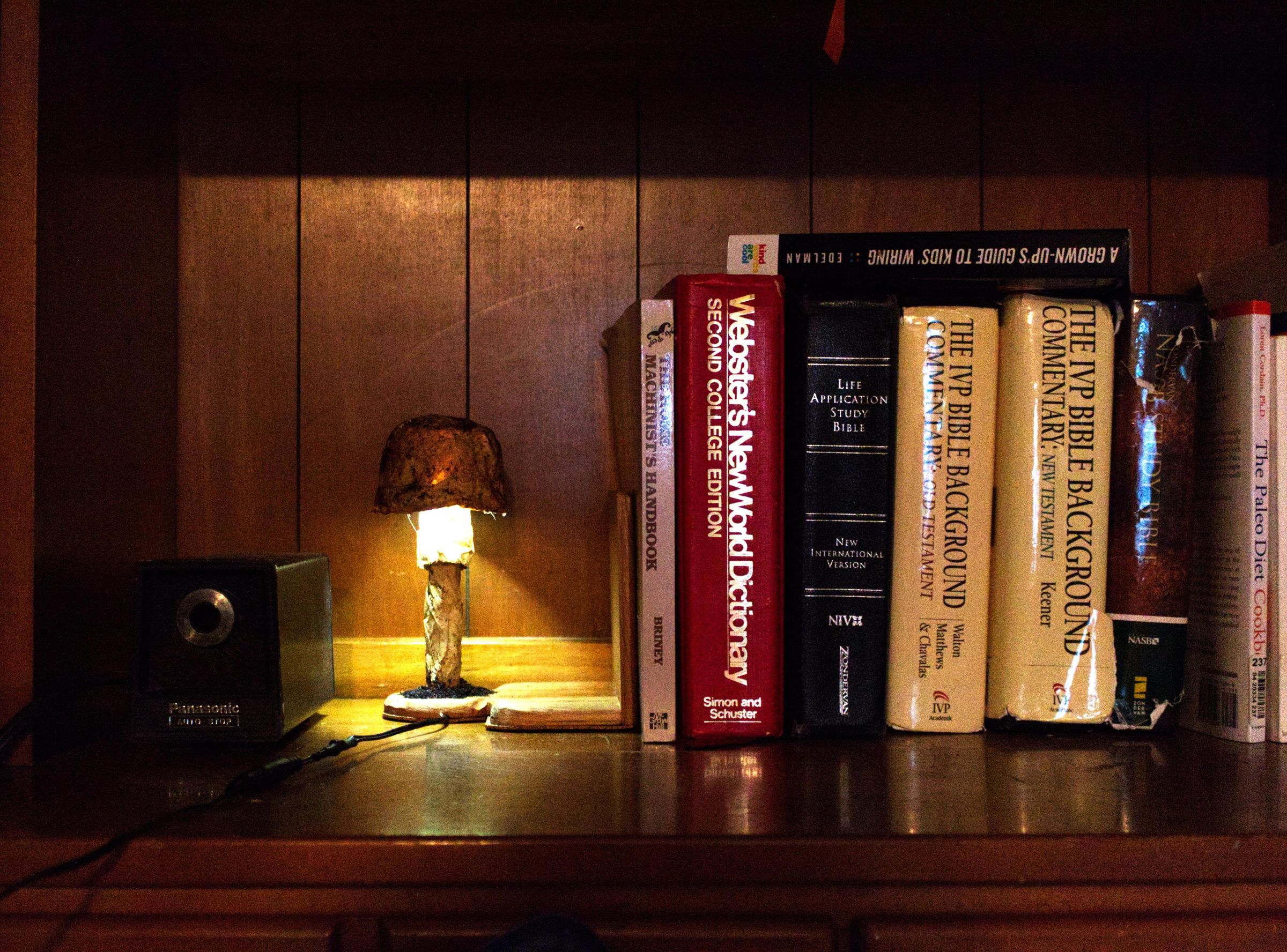 Paper Mache Mushroom Bookend