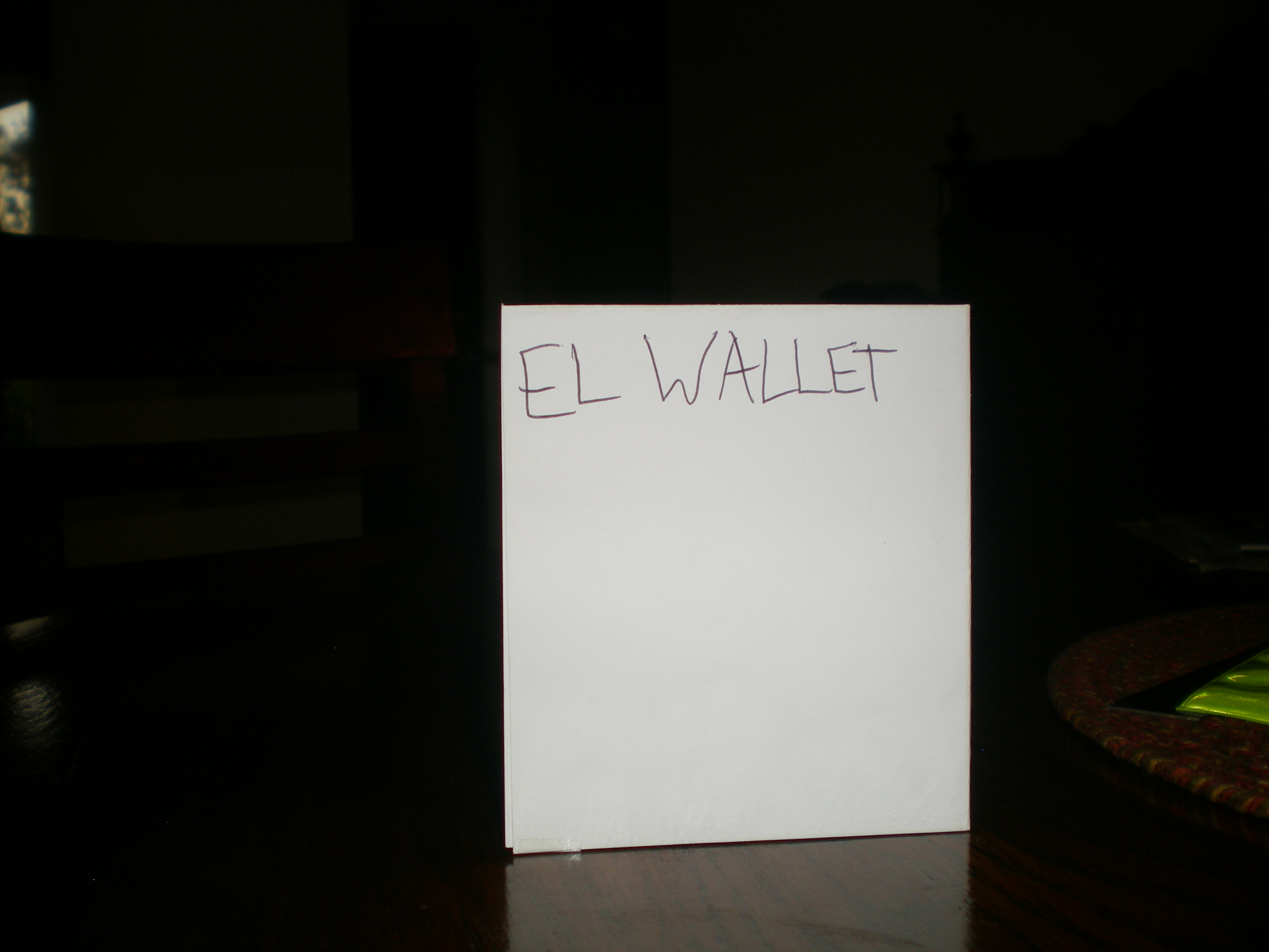 81/2 x 11 (or amusement park pamphlet) wallet