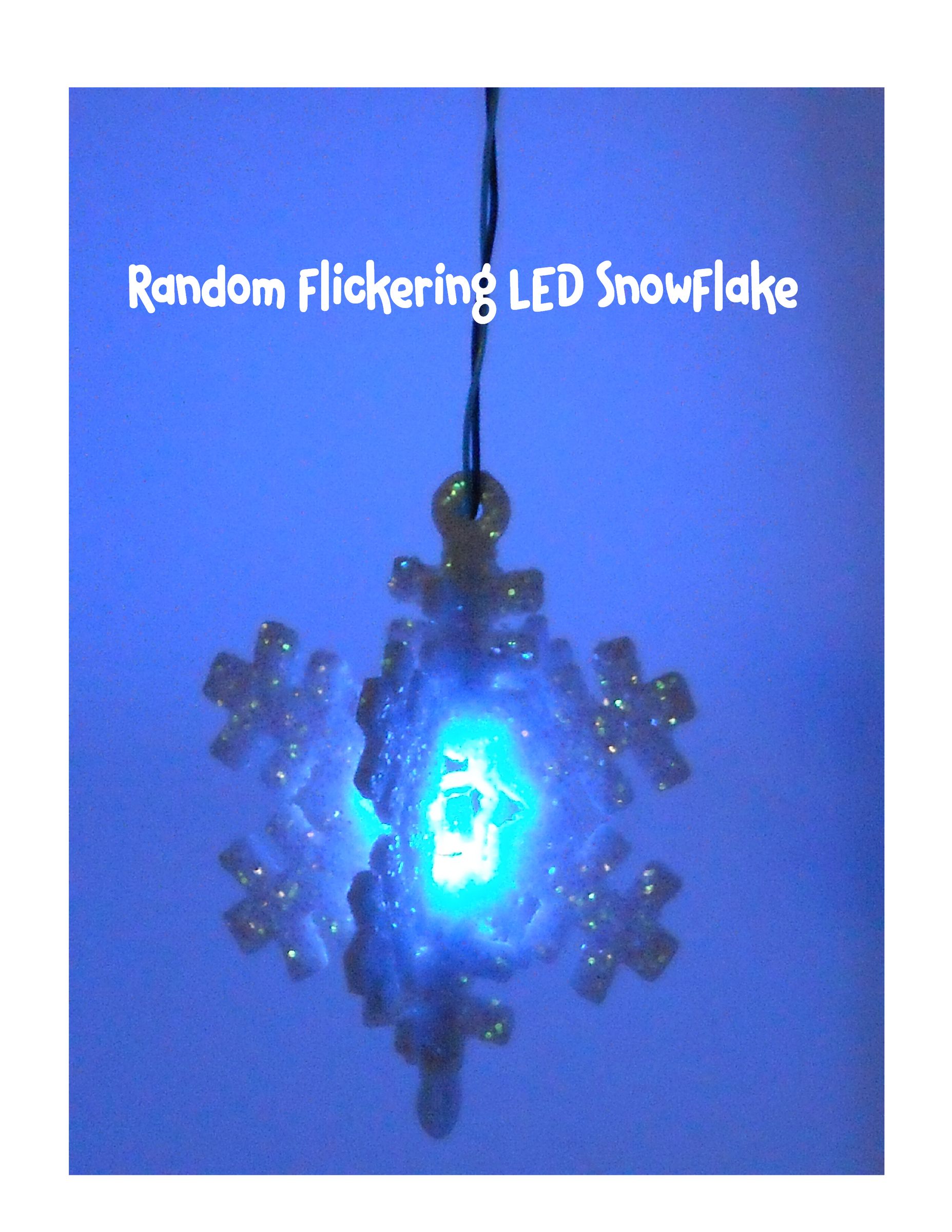 Random Flickering LED Snowflake