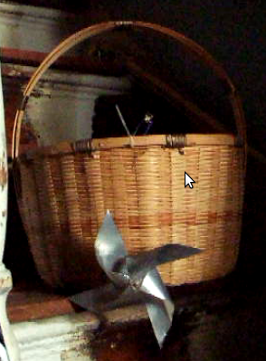 wind powered wicker basket led light
