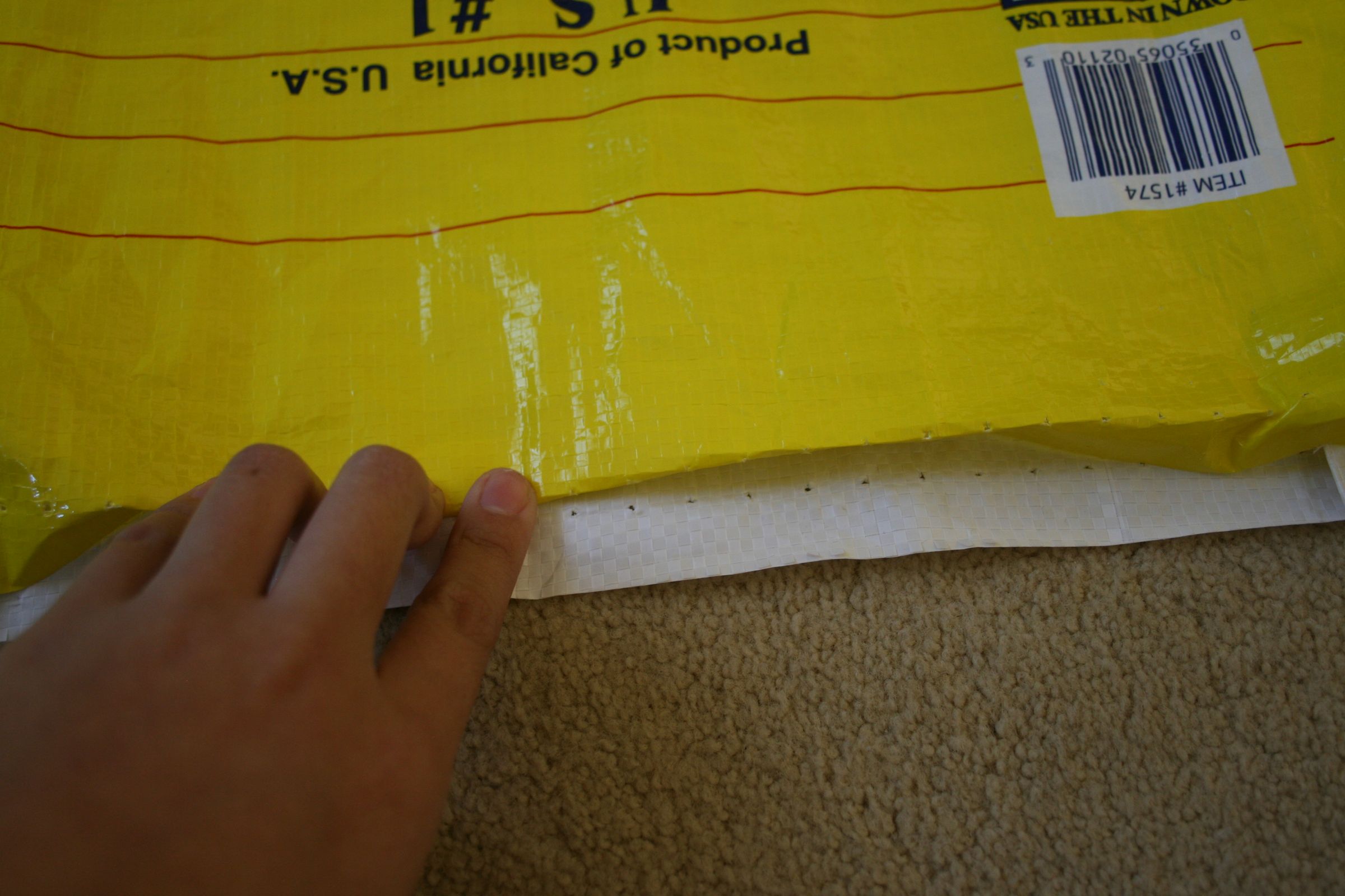 Reusable Grocery Bag Made From a Rice Bag 11 Steps (with Pictures