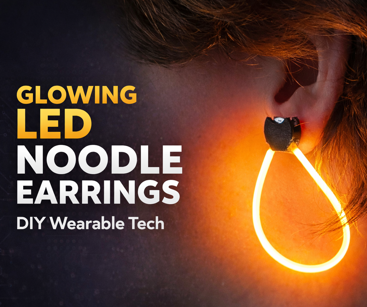 Glowing LED Noodle Earrings