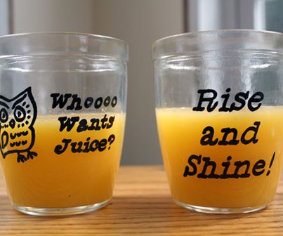 Revamp Old Jars (Into Juice Glasses!)