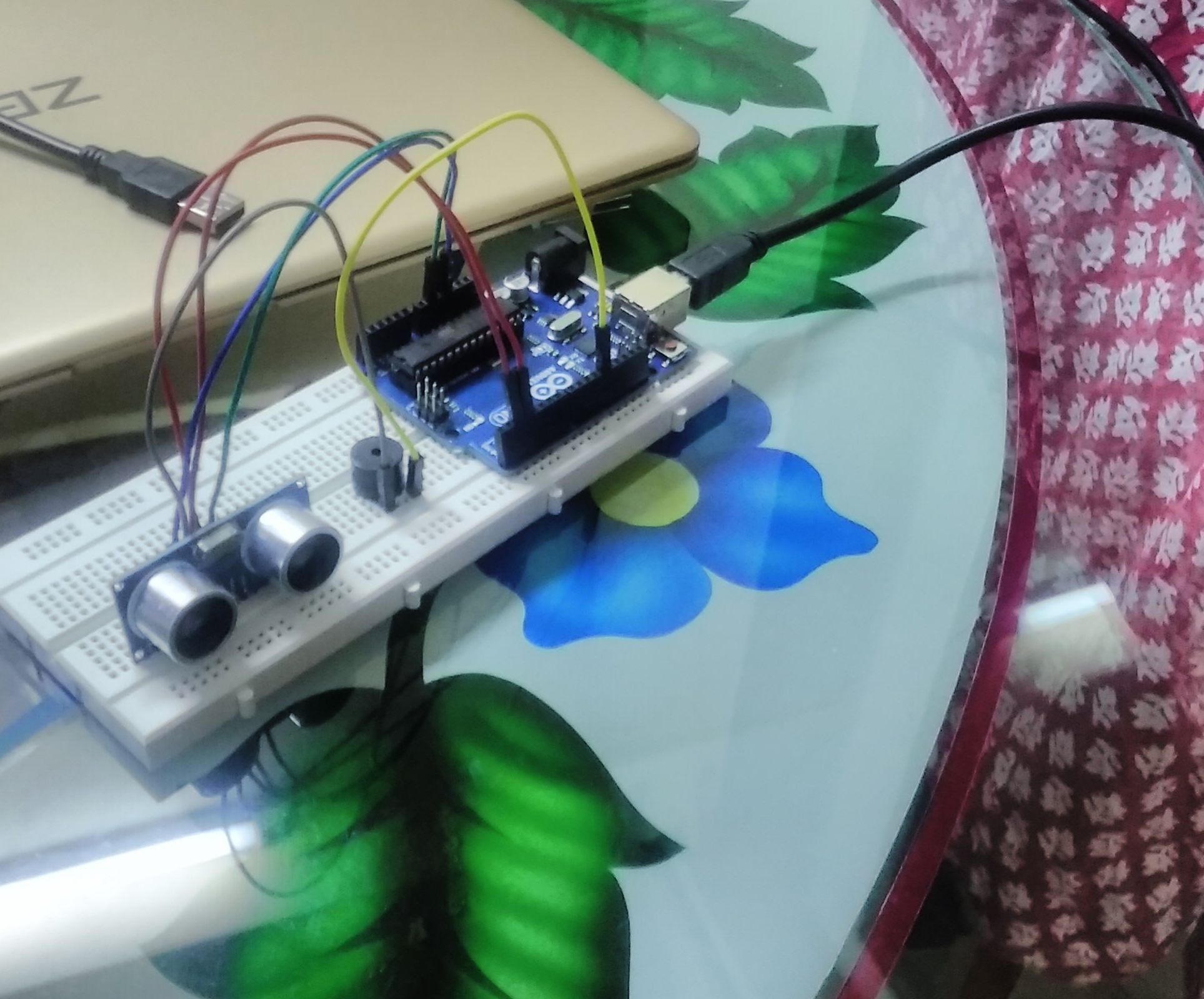 Arduino Ultrasonic Sensor Door Alarm