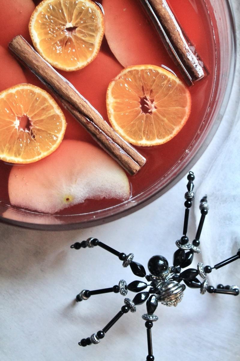 Serve Your Spooky Spider Brew Punch Over Ice