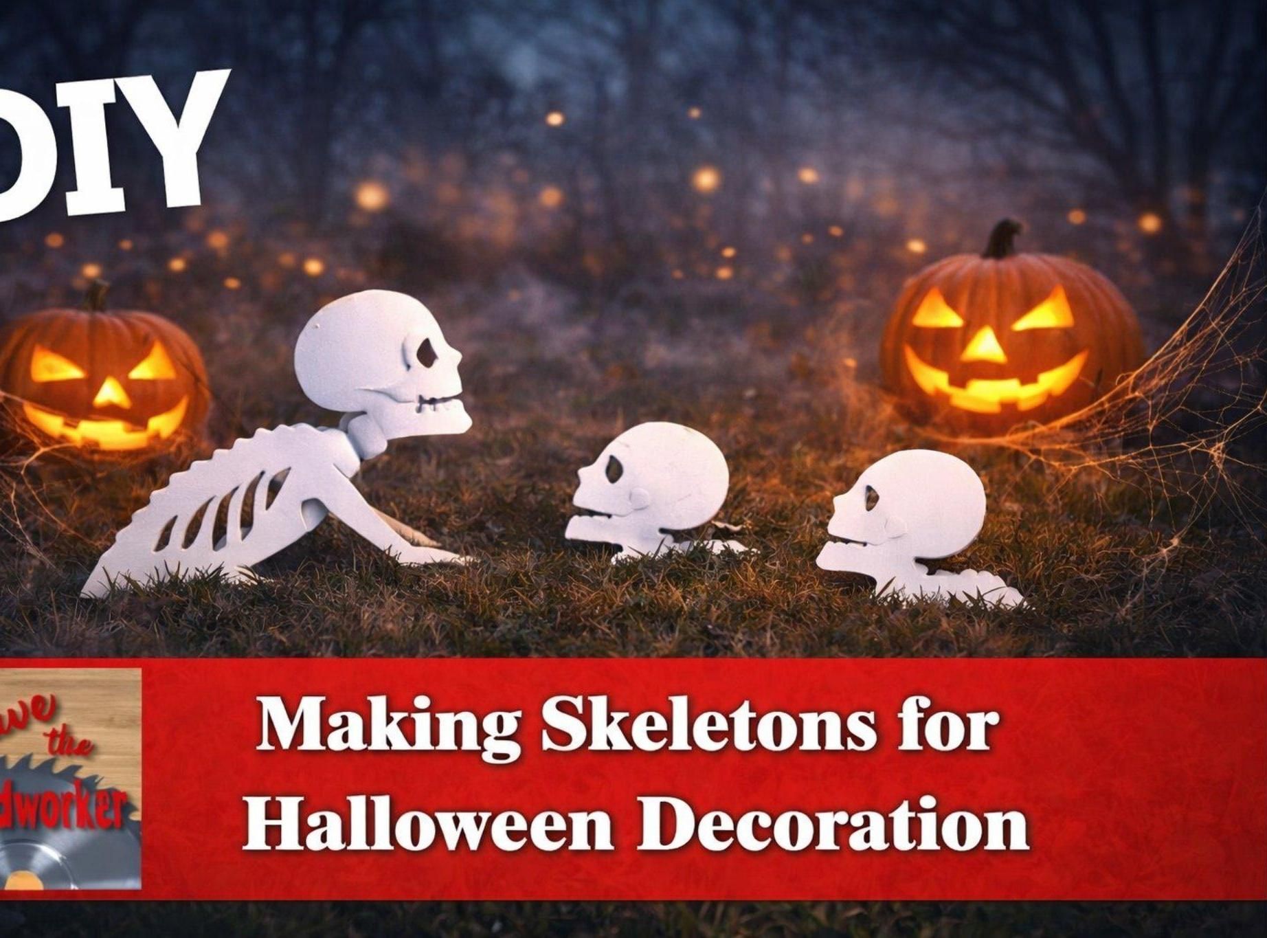 Make a Skeleton for Halloween Decoration