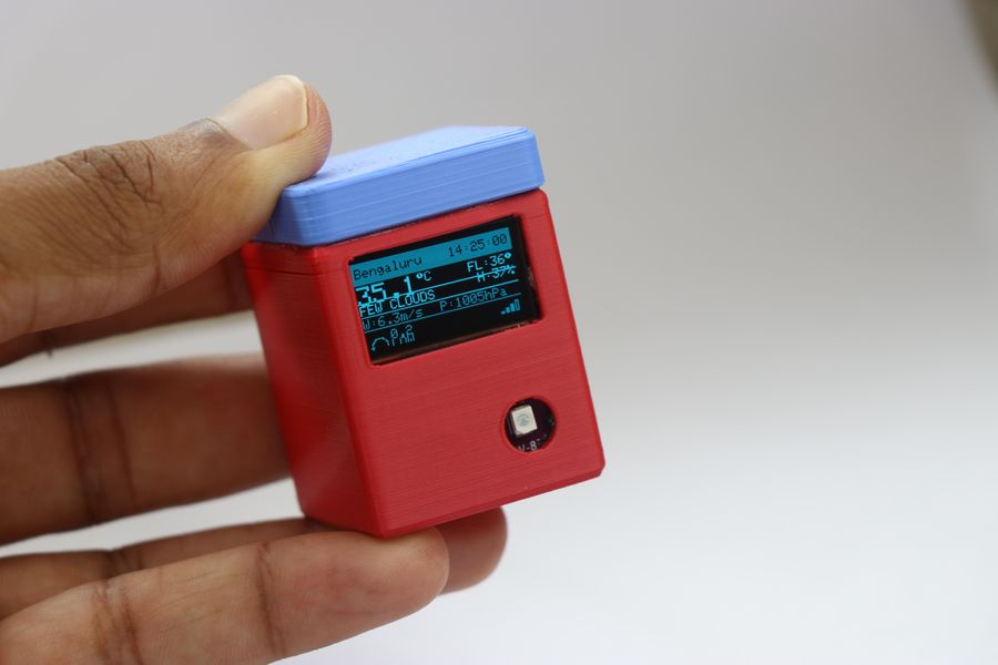 DIY Mini Weather Station Desktop Gadget with Real Time UV Meter and OLED Display