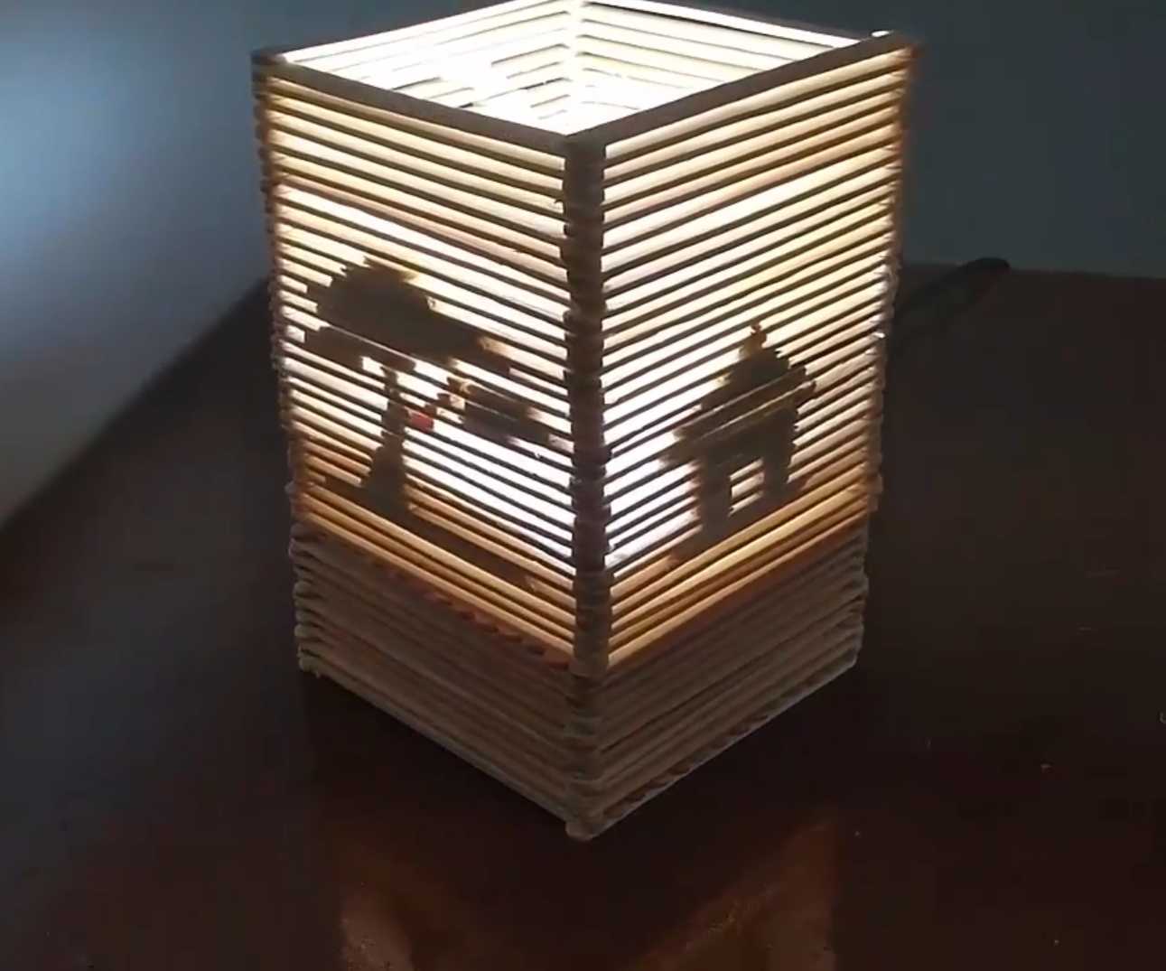 Lamp With Ice Cream Stick