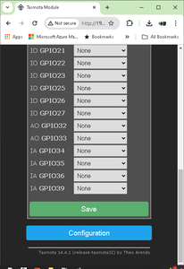 Configuration Changes in Tasmota