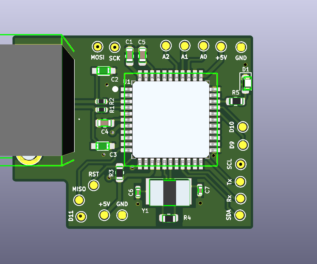 ATMEGA32U4-AU Breakout Board