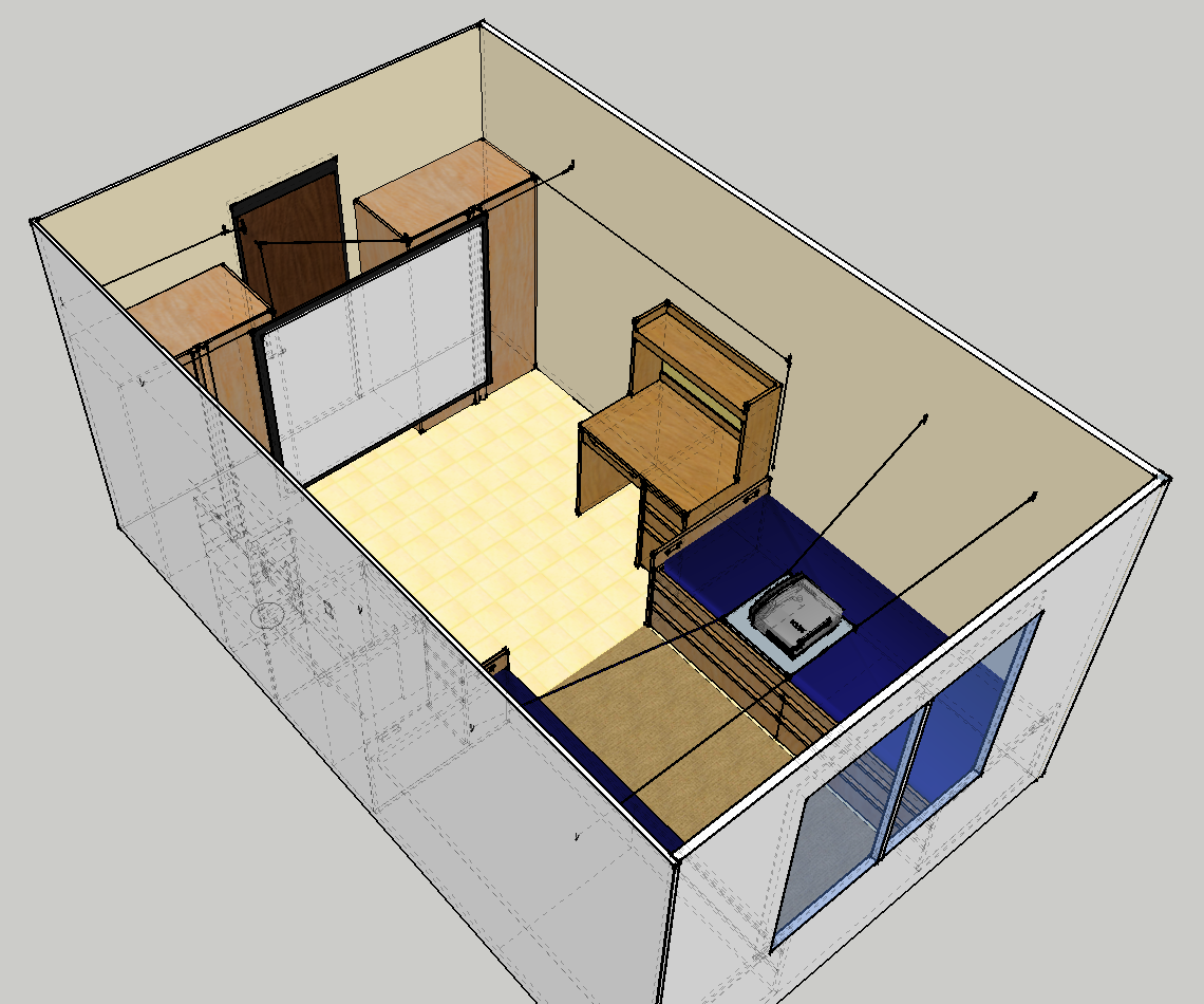 Dorm Room Mods: INGU door control and Projector theatre