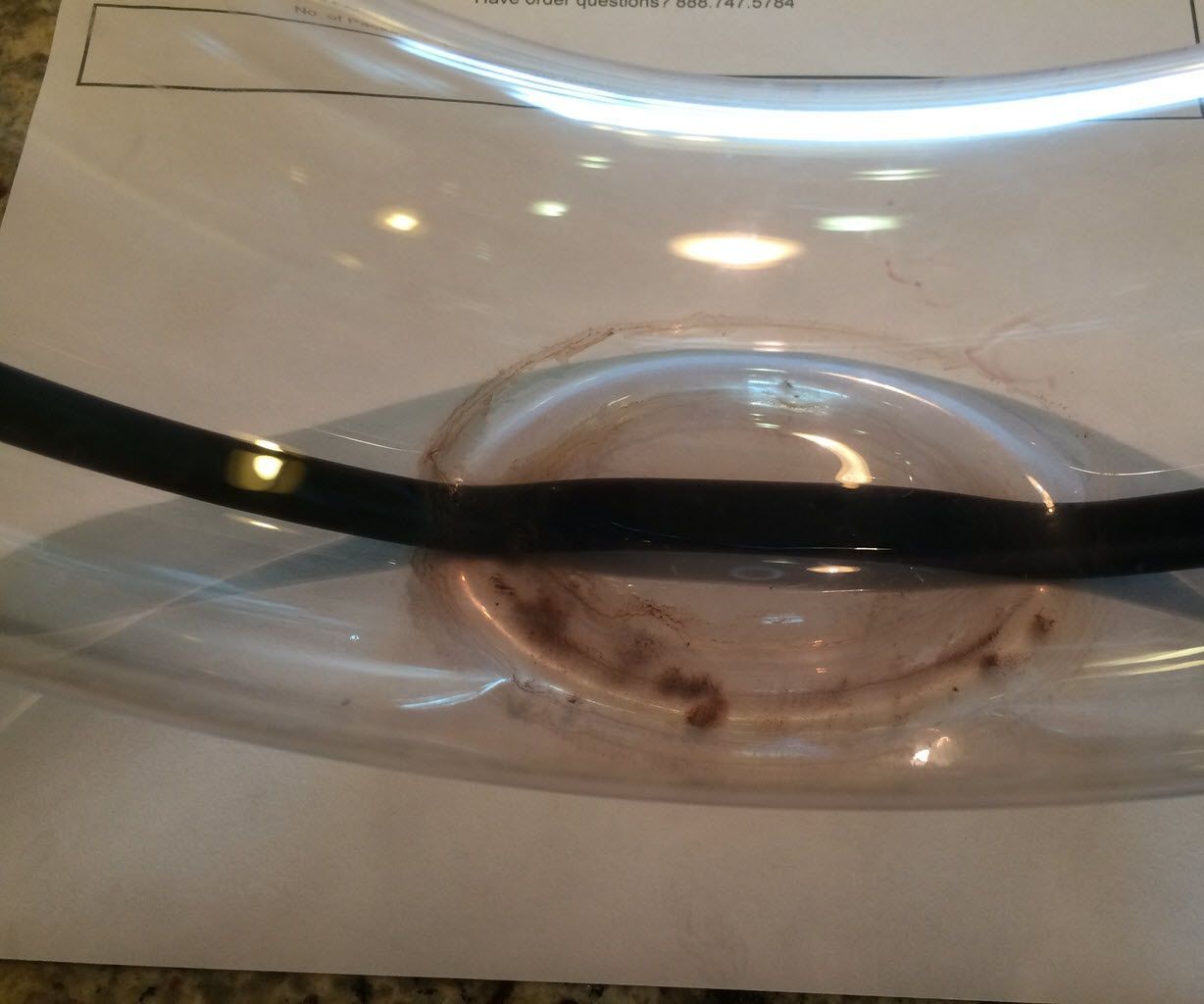 Cleaning a Wine Decanter With Metal Beads