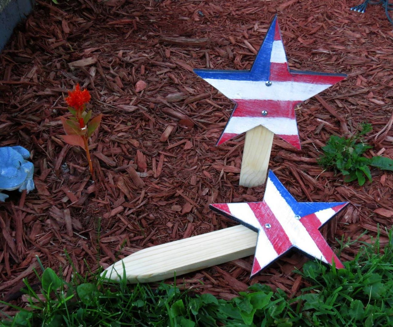 American Flag Star Yard Stake Easy DIY