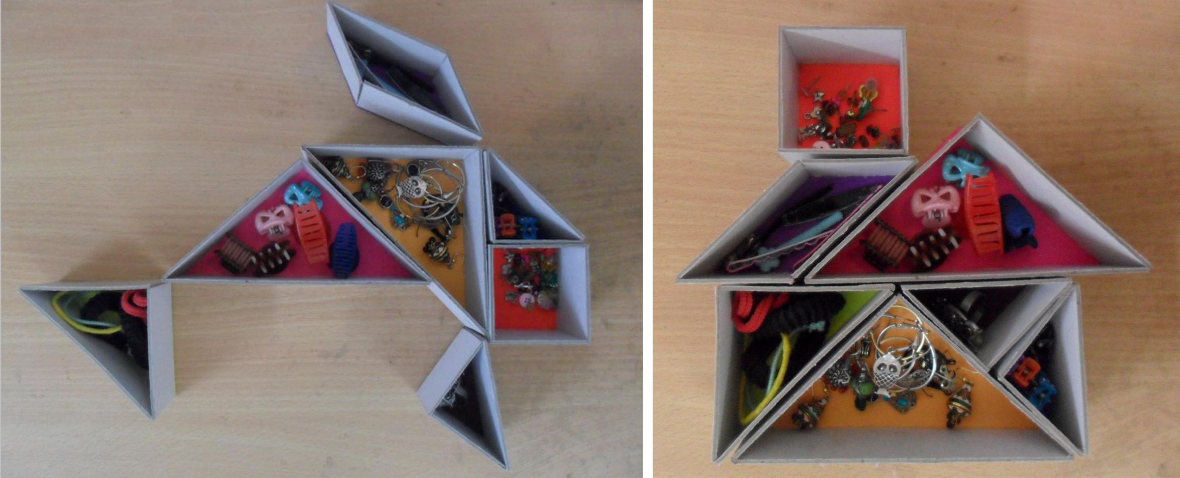Shape Changing Tangram Organizer With Secret Compartment 8 Steps