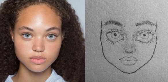 Clean Up the Sketch of the Face