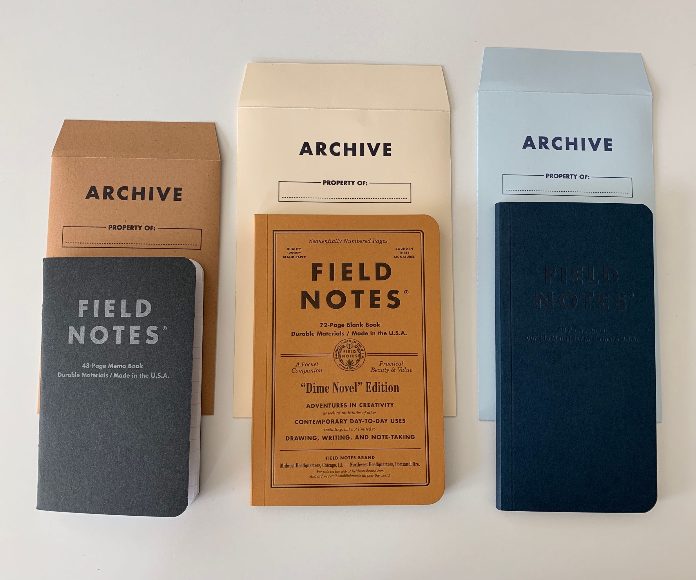Field Notes Archival Envelopes