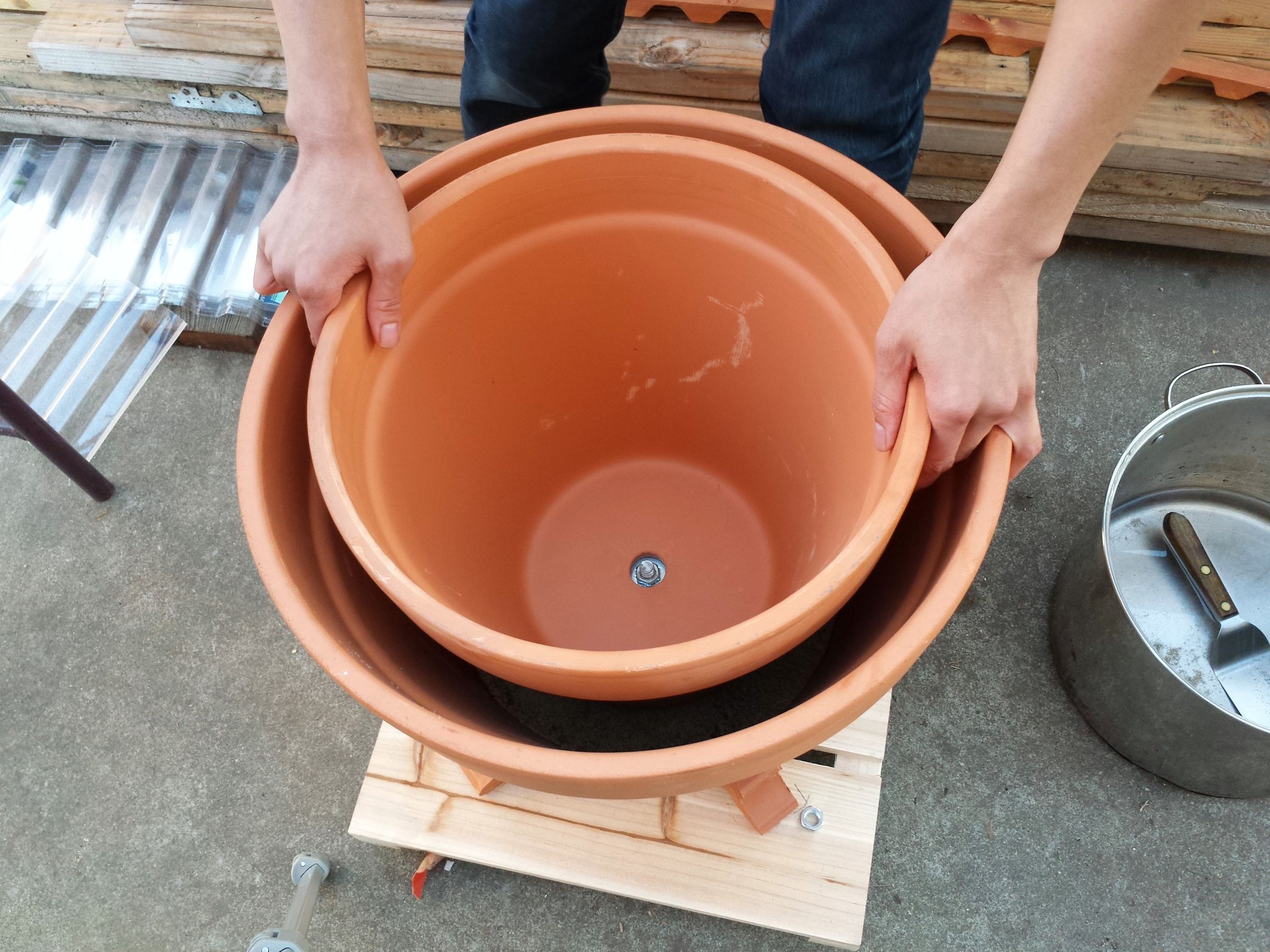 Prepare the Washer on the Bolt to Seal the Inner Pot