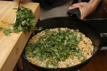 Add Rough Chopped Basil