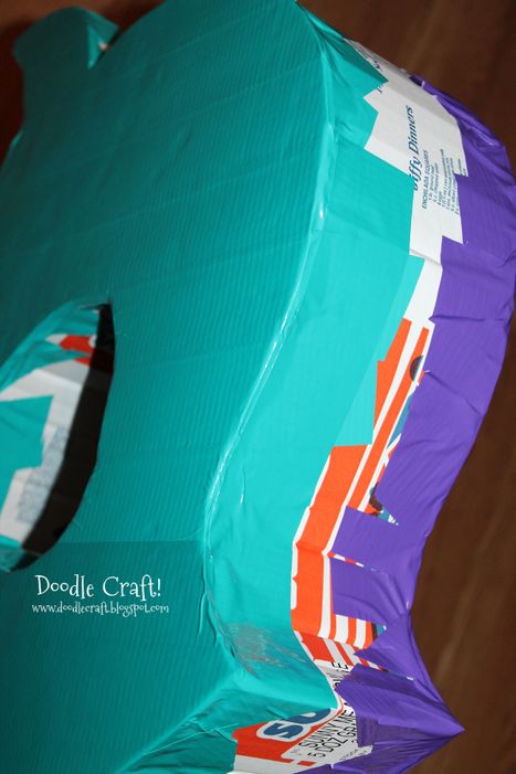 Giant Monogram Prop Made With Duct Tape and Cardboard! : 11 Steps (with ...