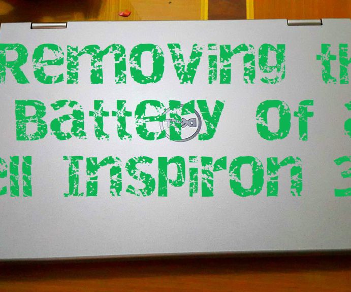Removing the Battery of a Dell Inspiron 3147.
