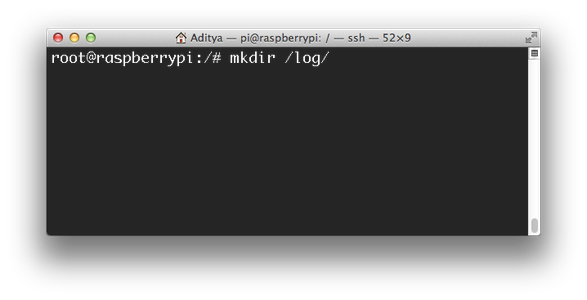 Make a Directory Name "/log"