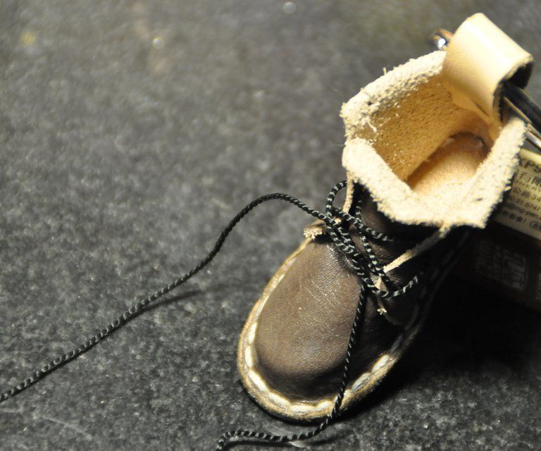 Leather Shoe Key Fob