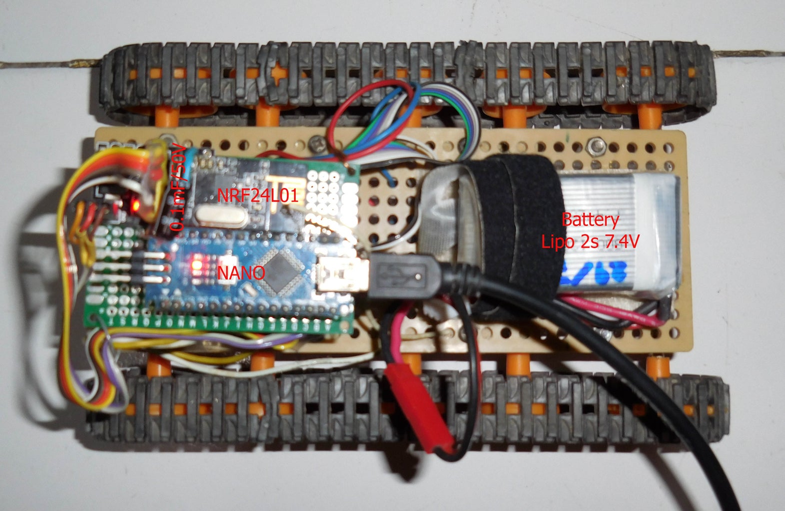 How to Control Tracked Robot Via Joystick NRF24L01 Module Arduino Part2 ...