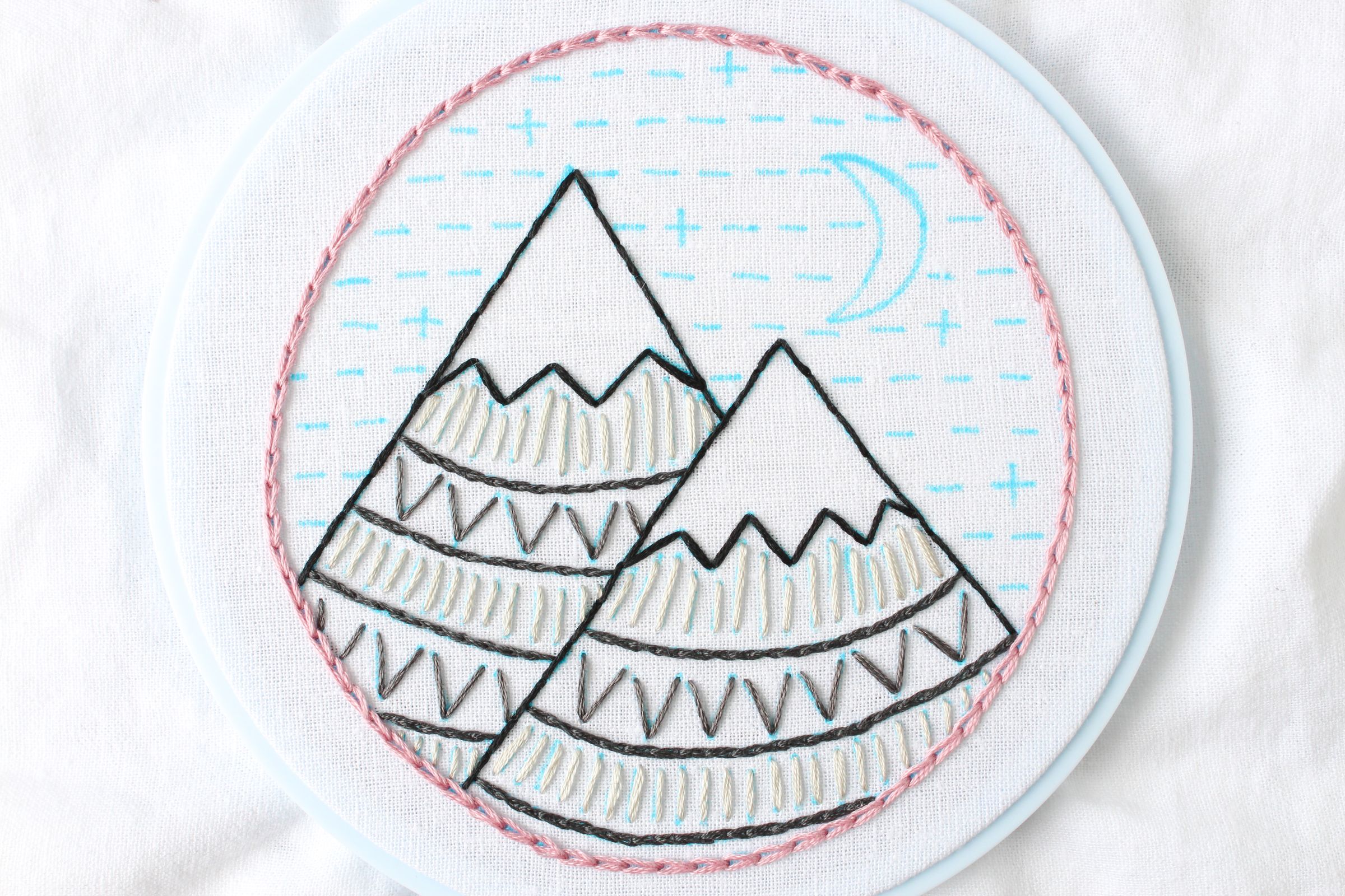 Mountain Embroidery Sampler + Free Pattern 9 Steps (with Pictures