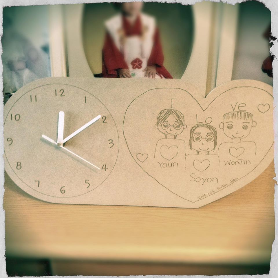 家族の愛たっぷりの時計