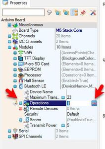 In Visuino Add & Set Components