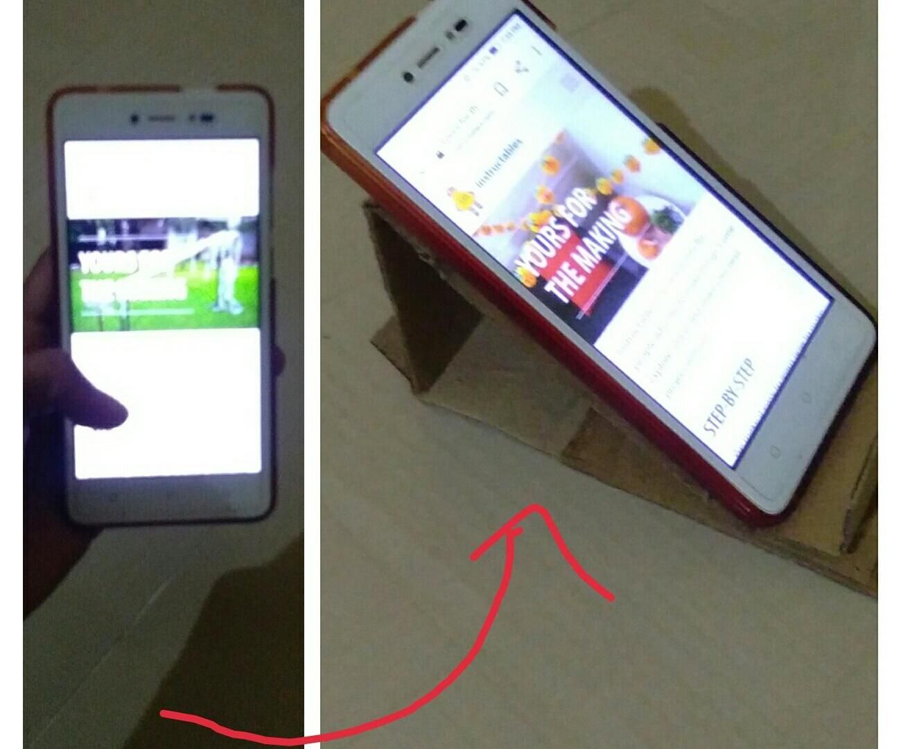 DIY Cardboard Mobile Stand