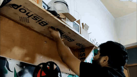 Adding the Light Setup to Wall Shelf